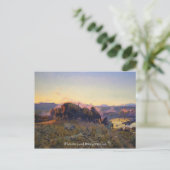 Vintages Büffel im Gebirge Postkarte (Stehend Vorderseite)