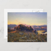 Vintages Büffel im Gebirge Postkarte (Vorne/Hinten)