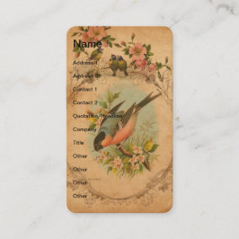 Vintages Bulfinch Visitenkarte