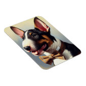 Vintages Bull Terrier Malportrait Magnet (Rechte Seite)