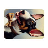 Vintages Bull Terrier Malportrait Magnet (Horizontal)