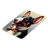 Vintages Bull Terrier Malportrait Magnet (Linke Seite)