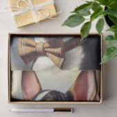 Vintages Bull Terrier Malportrait Seidenpapier (Geschenk)