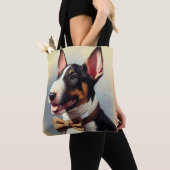 Vintages Bull Terrier Malportrait Tasche (Von Nahem)