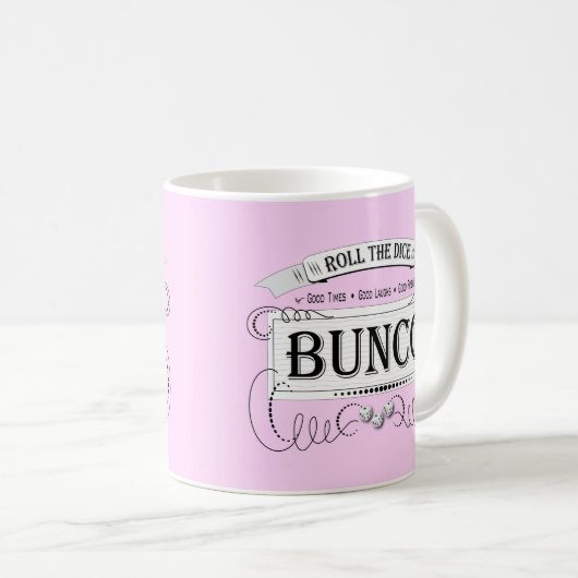 Vintages Bunco-Design Kaffeetasse (VorderseiteRechts)