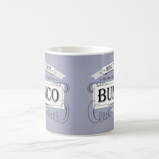 Vintages Bunco Design Lila Kaffeetasse (Mittel)