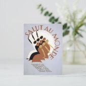 Vintages Bundesstaatliches Theaterprojekt Salut au Postkarte (Stehend Vorderseite)