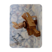 Vintages Bunny Cart Ostermagnet Magnet (Vertikal)