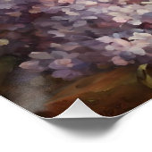 Vintages Bunny mit Lilac Blume und Carrot Poster (Ecke)