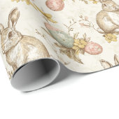 Vintages Bunny & Ostereier Muster Geschenkpapier (Rolleneckpunkt)