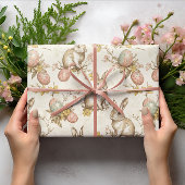Vintages Bunny & Ostereier Muster Geschenkpapier