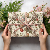 Vintages Bunny & Ostereier Muster Geschenkpapier