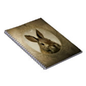 Vintages Bunny Portrait Notizblock (Rechte Seite)