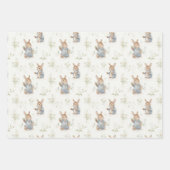 Vintages Bunny Rabbit Geschenkpapier Set (Vorderseite)