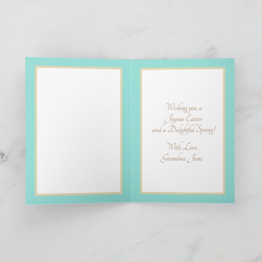 Vintages Bunny Rabbit Happy Oaster Karte (Innenseite)