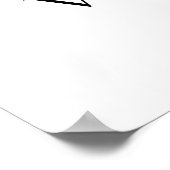 Vintages Bunny Script Welcome Virtual Baby Dusche Poster (Ecke)