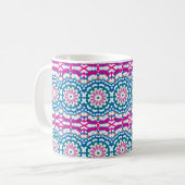 Vintages, bunter böhmisches böhmisches Muster Kaffeetasse (Vorderseite Links)