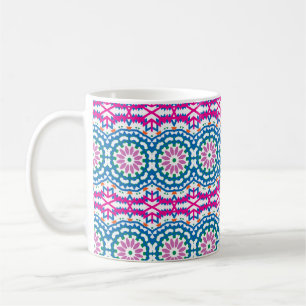 Vintages, bunter böhmisches böhmisches Muster Kaffeetasse