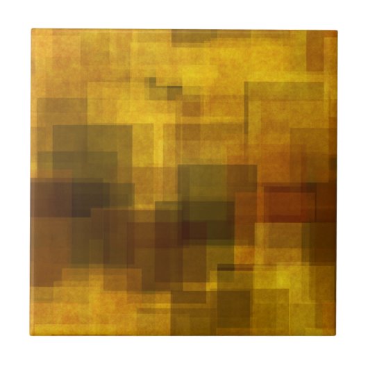 Vintages buntes abstraktes geometrisches der Kunst Fliese (Vorderseite)