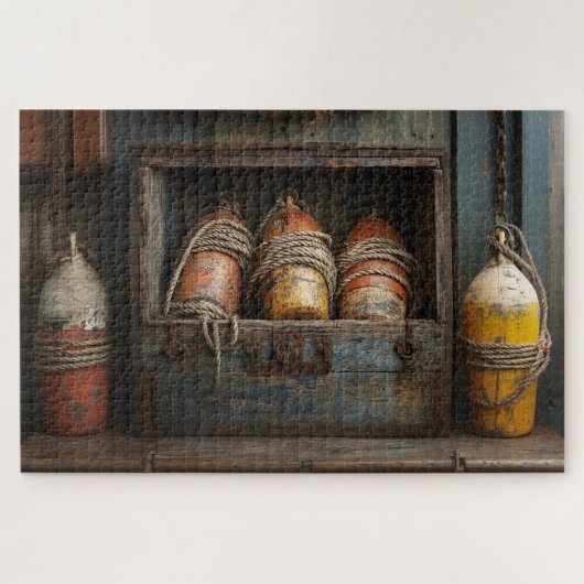 Vintages Buoy Set Rustikal Puzzle (Horizontal)