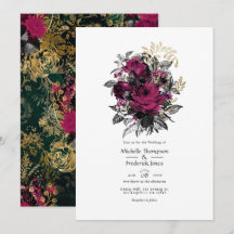 Vintages Burgund - Hochzeit von Marsala und Gold