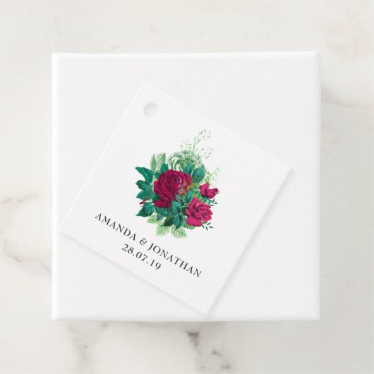 Vintages Burgundy Geschenkanhänger (Beispiel)