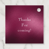 Vintages Burgundy Geschenkanhänger (Rückseite)