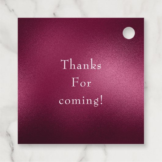 Vintages Burgundy Geschenkanhänger (Rückseite)