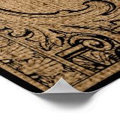 Vintages Burlap Beach House Poster (Ecke)