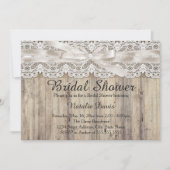 Vintages Burlap & Lace Brautparty Einladung (Vorderseite)