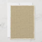 Vintages Burlap- und Lace-Brautparty Einladung (Rückseite)