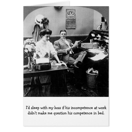 Vintages Büro - die Inkompetenz des Chefs bei der (Vorne)