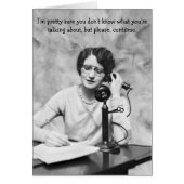 Vintages Büro - Sarkasmus am Telefon, (Vorne)