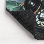 Vintages Business, antikes Telefon mit Rotary-Einw Mousepad (Ecke)