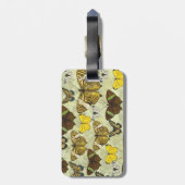 Vintages Butterfly-Diagramm Muster Gepäckanhänger (Rückseite vertikal)