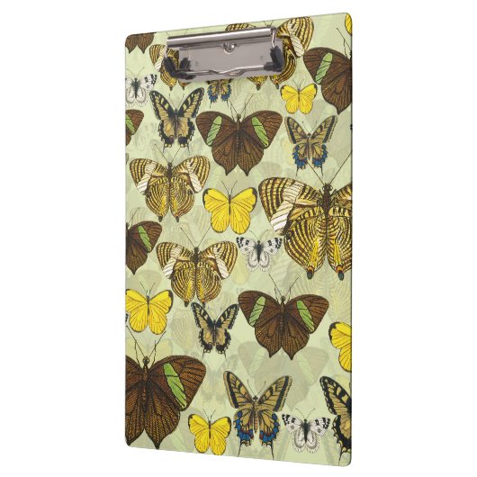 Vintages Butterfly-Diagramm Muster Klemmbrett (Links)