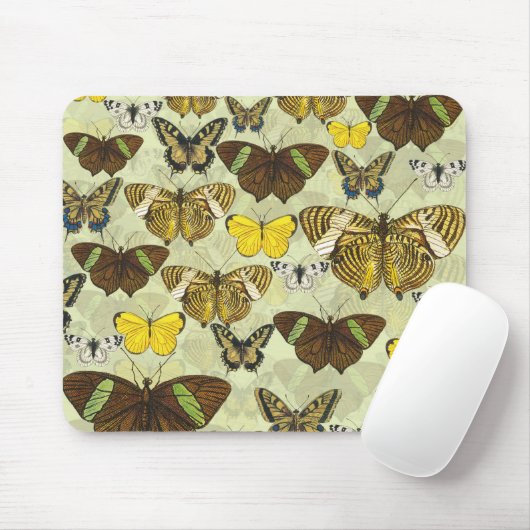 Vintages Butterfly-Diagramm Muster Mousepad (Mit Mouse)