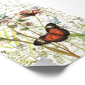Vintages Butterfly Garden Collage Poster (Ecke)