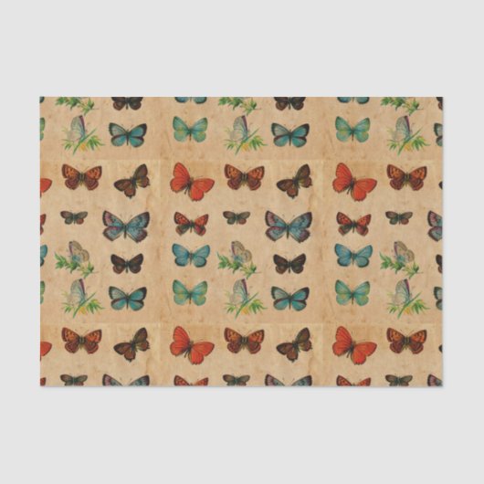 Vintages Butterfly-Papier-Dekoupage-Crafting Seidenpapier (Vorderseite)