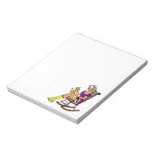 Vintages Button auf Lady Notizblock (Rotiert)