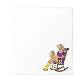 Vintages Button auf Lady Notizblock