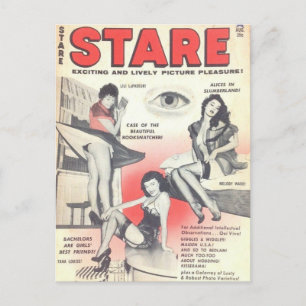 Vintages Button aufkitzeln Postkarte