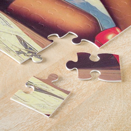 Vintages Button des Flugzeugs Puzzle (Seite)