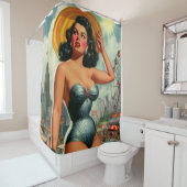 Vintages Button Duschvorhang (Beispiel)