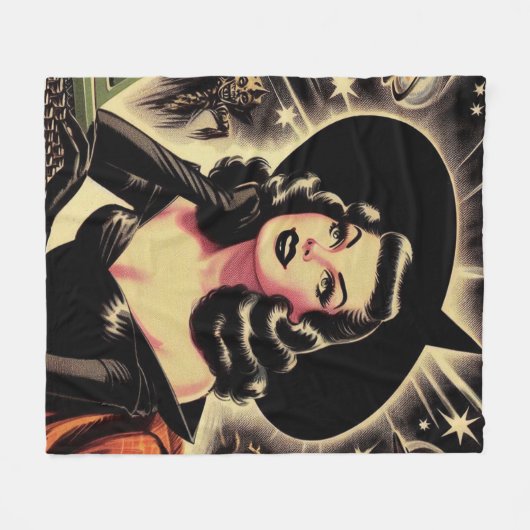 Vintages Button Fleecedecke (Vorderseite (Horizontal))