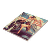 Vintages Button Fliese (Seite)