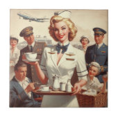 Vintages Button Fliese (Vorderseite)