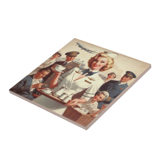 Vintages Button Fliese (Seite)