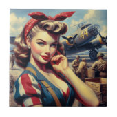 Vintages Button Fliese (Vorderseite)