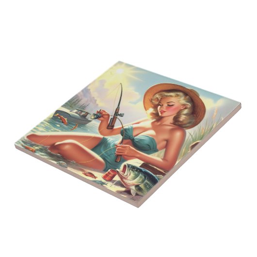 Vintages Button Fliese (Seite)